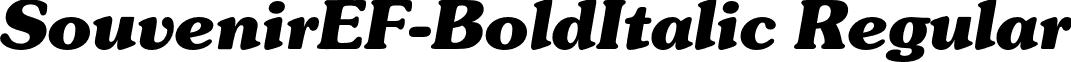 SouvenirEF-BoldItalic Regular font - SouvenirEF-BoldItalic.otf