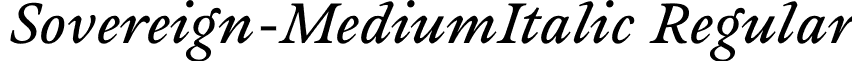 Sovereign-MediumItalic Regular font - Sovereign-MediumItalic.otf