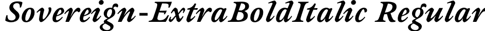 Sovereign-ExtraBoldItalic Regular font - Sovereign-ExtraBoldItalic.otf