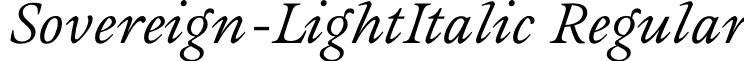 Sovereign-LightItalic Regular font - Sovereign-LightItalic.otf