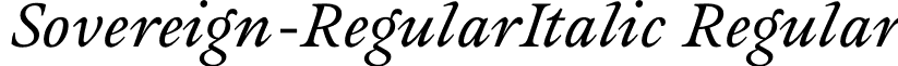 Sovereign-RegularItalic Regular font - Sovereign-RegularItalic.otf