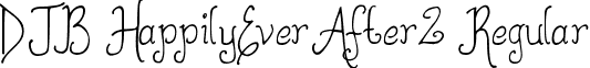 DJB HappilyEverAfter2 Regular font - DJB Happily Ever After 2.otf