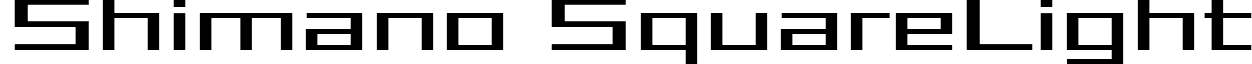 Shimano SquareLight font - Shimano-SquareLight.otf