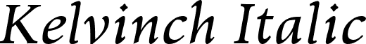 Kelvinch Italic font - Kelvinch-Italic.otf