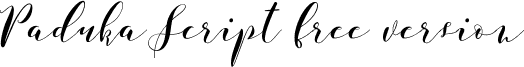 Paduka Script free version font - Paduka Script free.ttf