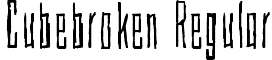 Cubebroken Regular font - Cubebroken.ttf