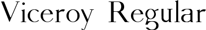 Viceroy Regular font - Viceroy.ttf