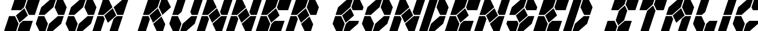 Zoom Runner Condensed Italic font - zoomrunnercondital.ttf