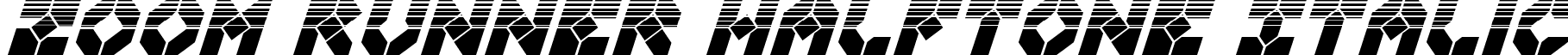 Zoom Runner Halftone Italic font - zoomrunnerhalfital.ttf