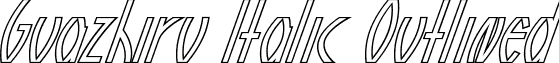 Guazhiru Italic Outlined font - Guazhiru Italic Outlined.otf