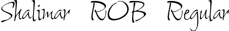 Shalimar ROB Regular font - Shalimar_ROB.ttf