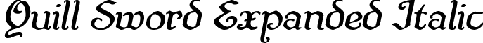 Quill Sword Expanded Italic font - quillswordexpandital.ttf