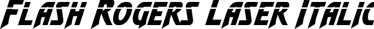 Flash Rogers Laser Italic font - flashrogerslaserital.ttf