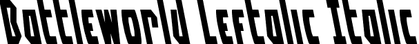 Battleworld Leftalic Italic font - battleworldleft.ttf