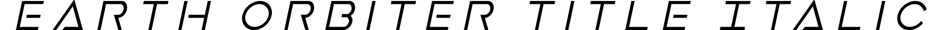Earth Orbiter Title Italic font - earthorbitertitleital.ttf