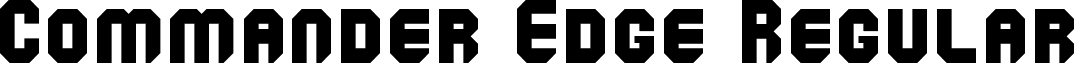 Commander Edge Regular font - Commander Edge.ttf