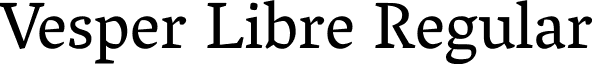 Vesper Libre Regular font - VesperLibre-Regular.ttf