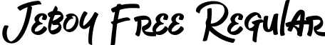 Jeboy Free Regular font - JeboyFree.ttf