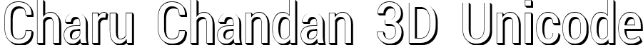 Charu Chandan 3D Unicode font - Charu_Chandan_3D_Regular.ttf