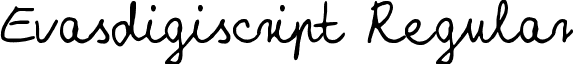 Evasdigiscript Regular font - evasdigiscript.ttf