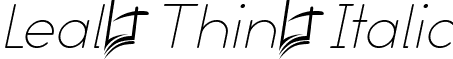 Leal Thin Italic font - Leal-Thin Italic.ttf