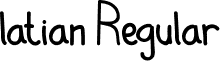 latian Regular font - latian.ttf