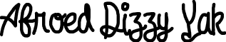 Afroed Dizzy Yak font - Afroed Dizzy Yak.otf