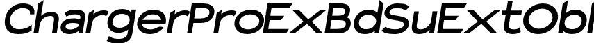 Charger Pro ExBdSuExtObl font - ChargerProExBdSuExtObl.otf