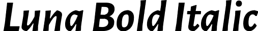 Luna Bold Italic font - Luna-BoldItalic.otf