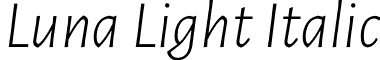 Luna Light Italic font - Luna-LightItalic.otf