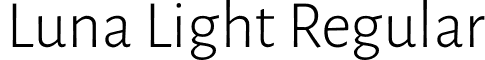 Luna Light Regular font - Luna-Light.otf