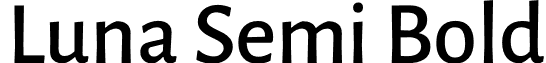 Luna Semi Bold font - Luna-SemiBold.otf