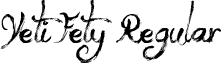 Yeti Fety Regular font - Yeti Fety.otf