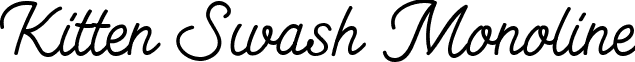 Kitten Swash Monoline font - KittenSwashMonolineTrial.ttf