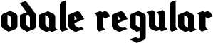 Odale Regular font - odale.otf