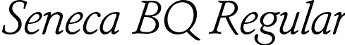 Seneca BQ Regular font - SenecaBQ-LightItalic.otf