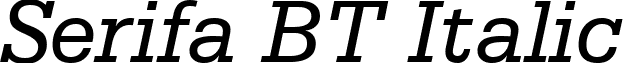 Serifa BT Italic font - Serifa_BT_Italic.ttf