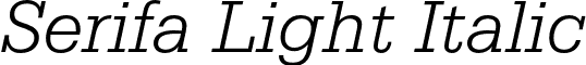 Serifa Light Italic font - SerifaBT-LightItalic.otf
