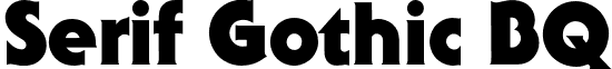 Serif Gothic BQ font - SerifGothicBQ-Black.otf