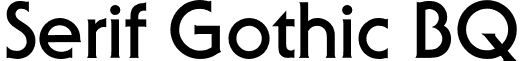 Serif Gothic BQ font - SerifGothicBQ-Bold.otf
