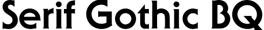 Serif Gothic BQ font - SerifGothicBQ-ExtraBold.otf