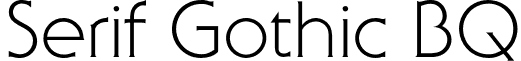 Serif Gothic BQ font - SerifGothicBQ-Light.otf