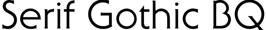 Serif Gothic BQ font - SerifGothicBQ-Regular.otf