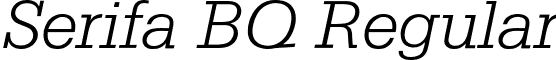 Serifa BQ Regular font - SerifaBQ-LightItalic.otf