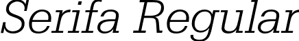 Serifa Regular font - Serifa-LightItalic.otf
