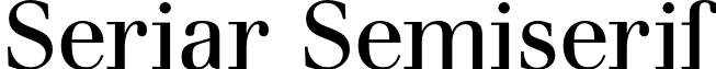 Seriar Semiserif font - Seriar-Semiserif.otf