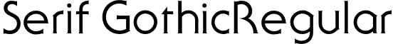 Serif GothicRegular font - SerifGothicRegular.otf