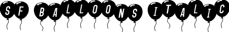 SF Balloons Italic font - SF_Balloons_Italic.ttf