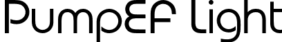 PumpEF Light font - PumpEF-Light.otf