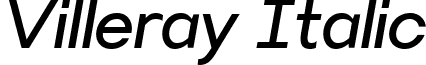 Villeray Italic font - Villeray-Italic.ttf